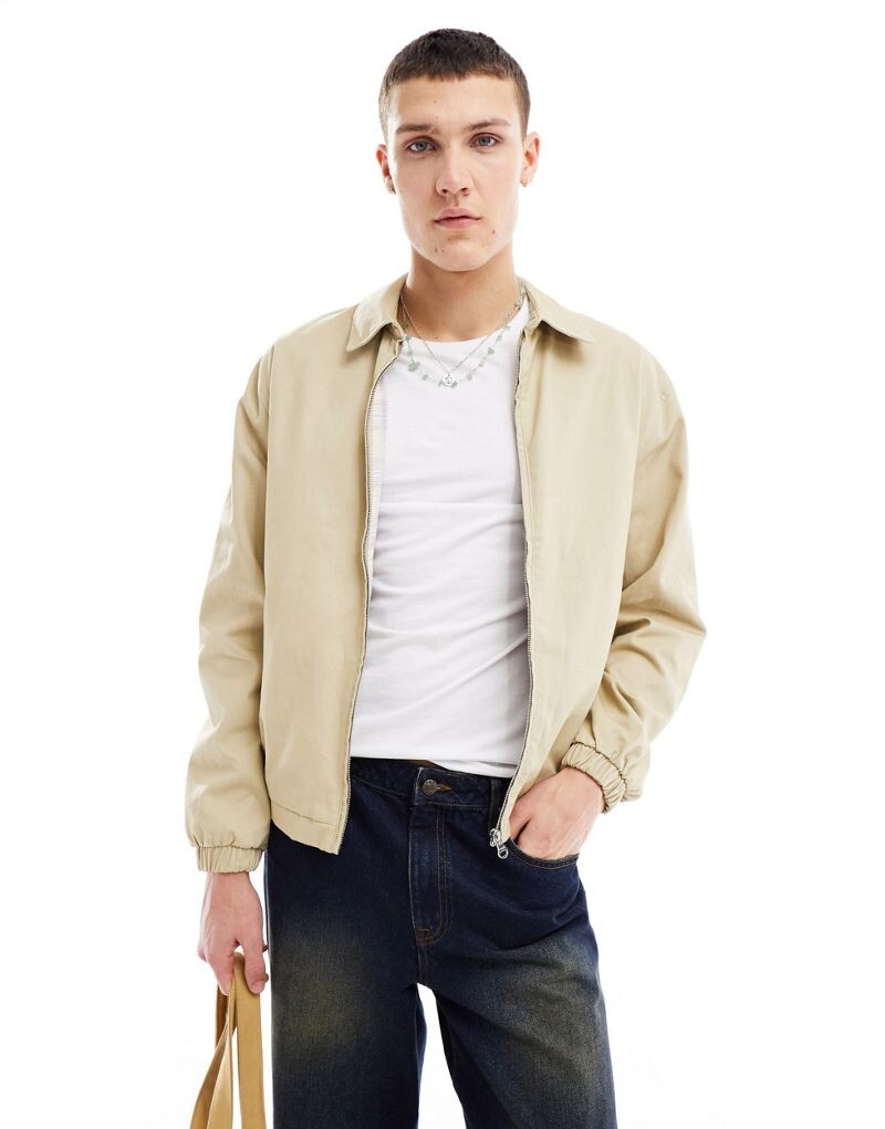 

Pull&Bear – STWD – Куртка каменно-бежевого цвета