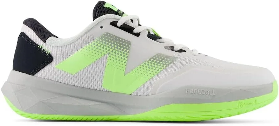 Мужские теннисные кроссовки New Balance FuelCell 796 V4, белый/черный/зеленый/салатовый — фото 3