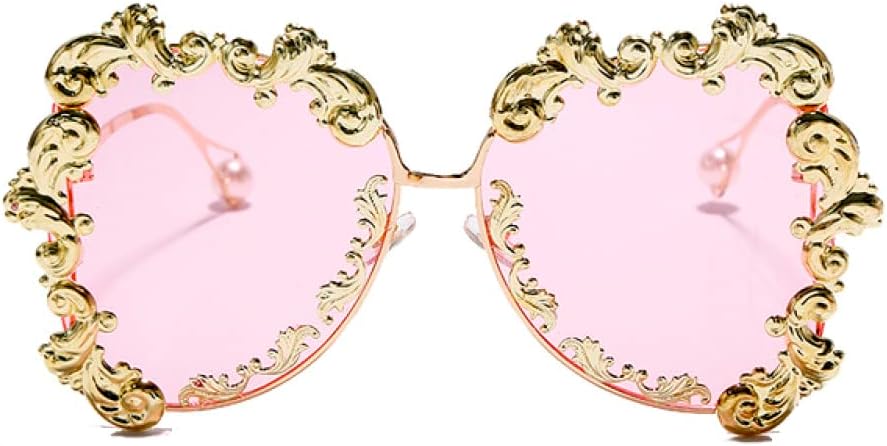 

Солнцезащитные очки в стиле стимпанк для женщин, металлические, увеличенного размера; винтажные солнцезащитные очки для мужчин, защита от ультрафиолета UV400, размер 3, один размер LANGSER, Black