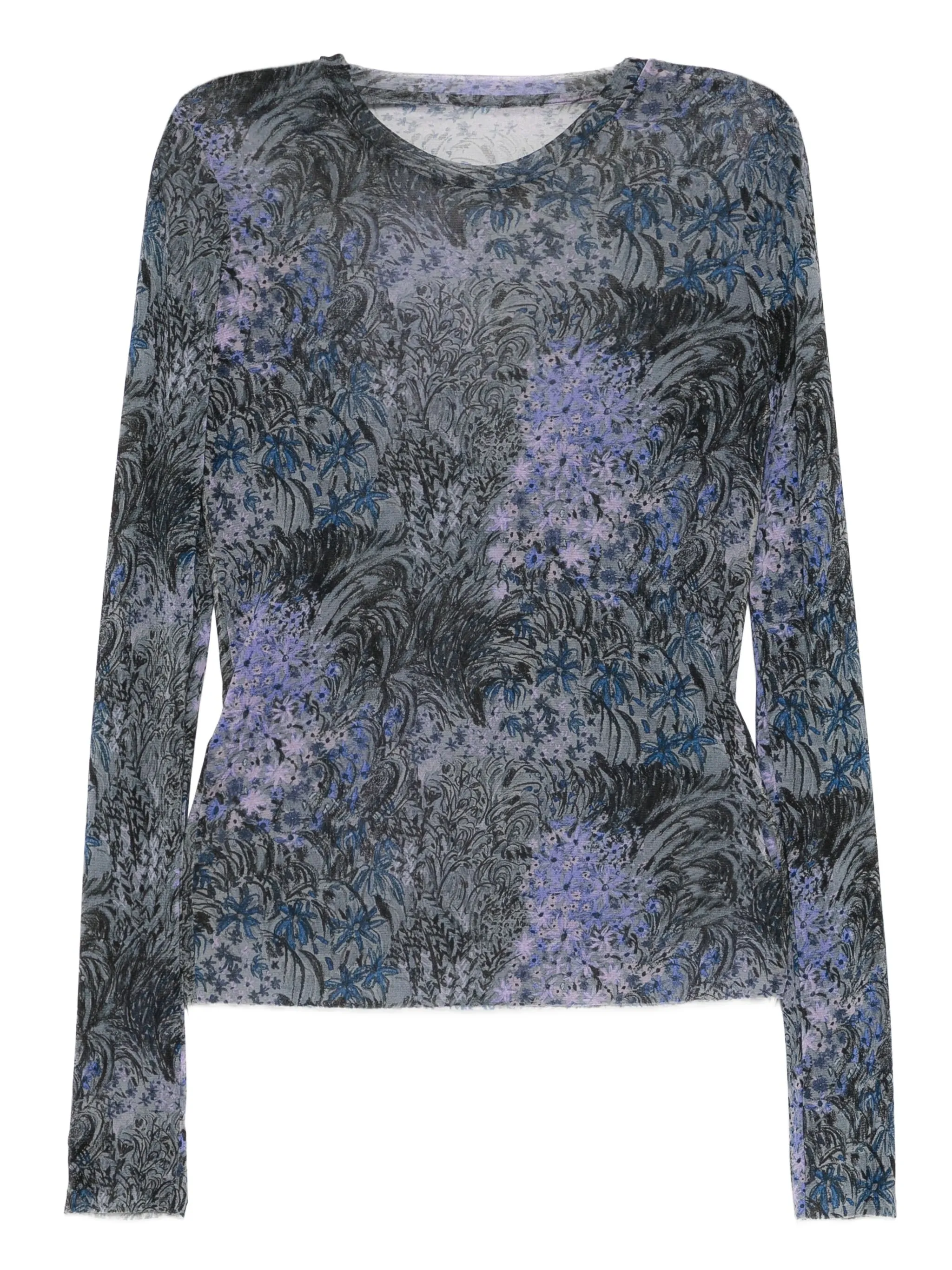 

Футболка с цветочным принтом Jnby, серый