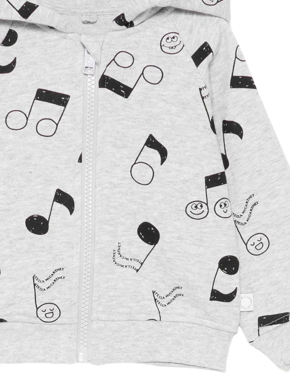 Худи с принтом Garphic Stella Mccartney Kids, серый — фото 3