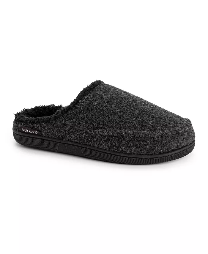 

Мужские тапочки-клоги из искусственной шерсти MUK LUKS, черный