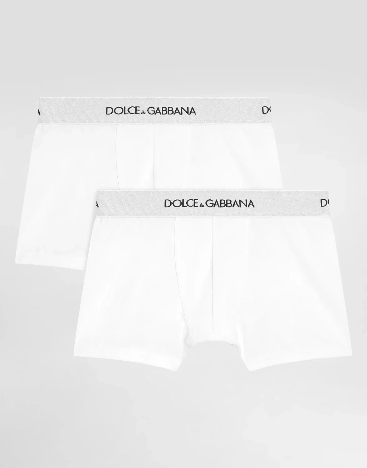 Боксеры из эластичного джерси, 2 штуки в упаковке Dolce & Gabbana, белый