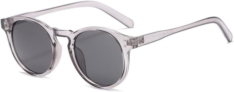 

Винтажные маленькие круглые солнцезащитные очки LVTFCO для женщин и мужчин, классические, ретро, ​​для активного отдыха, вождения, зеленые, черные, из ацетата с заклепками, Grey