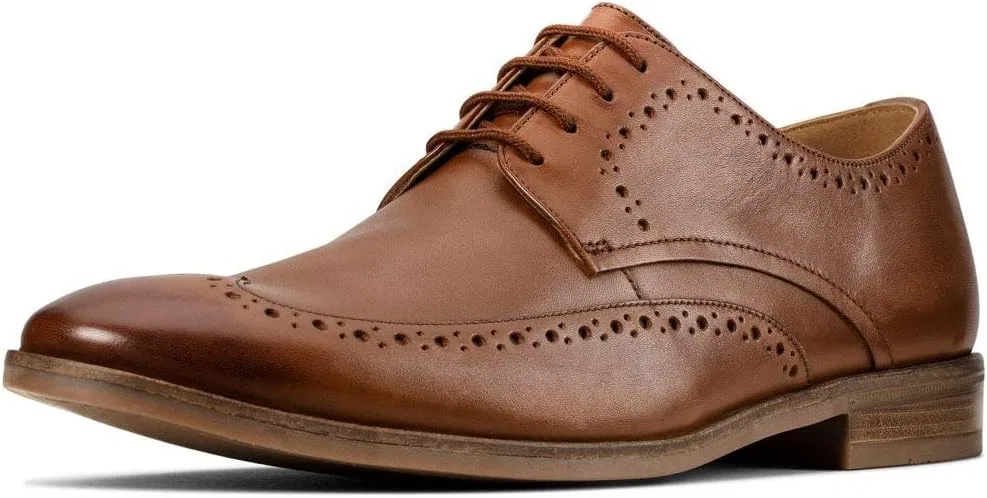 Туфли Clarks men's Stanford Limit Derbys, Brown Tan Leather