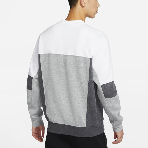 Толстовка Nike MENS Sportswear Splicing Crew-neck Sports White, белый — фото 4