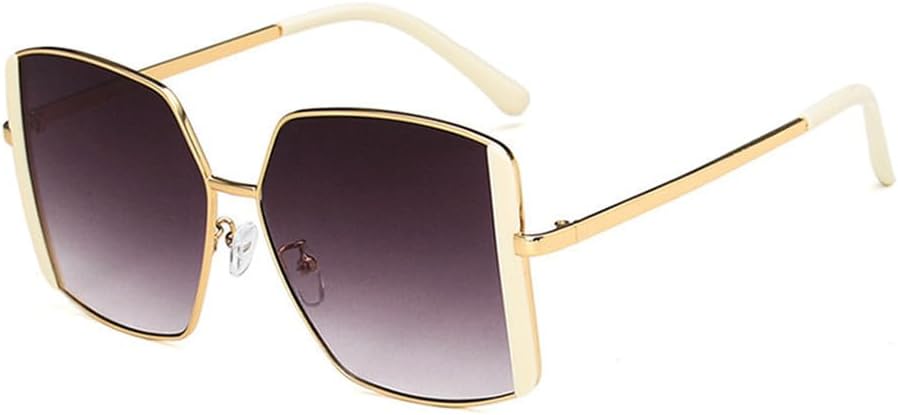 

Винтажные солнцезащитные очки большого размера для женщин, классические очки для вождения, модные женские очки в крупной оправе с градиентным затемнением, защита от УФ-излучения UV400 KTUCN, Beige