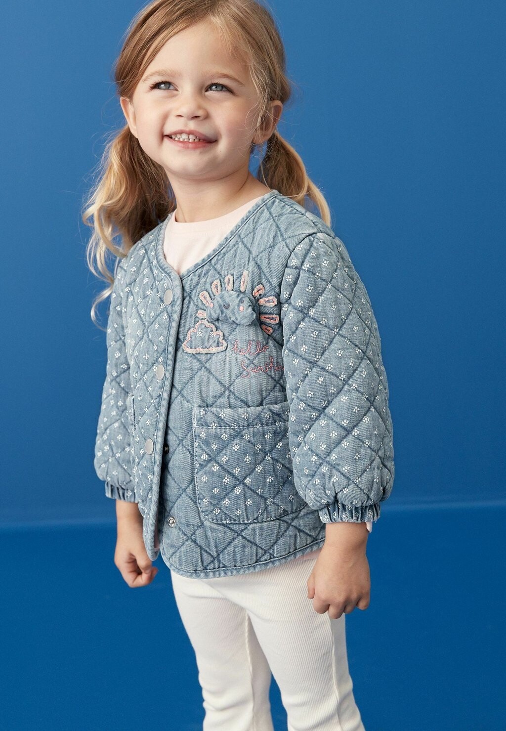 

Куртка межсезонная Quilted Character Next, цвет mid blue denim
