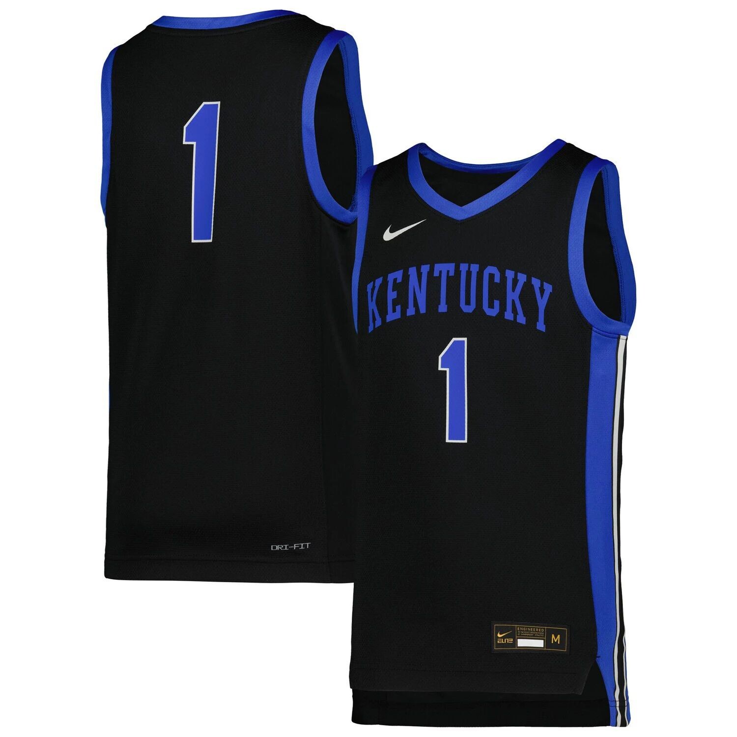 Реплика молодежной баскетбольной майки Nike #1 Black Kentucky Wildcats Icon Nike — фото 4
