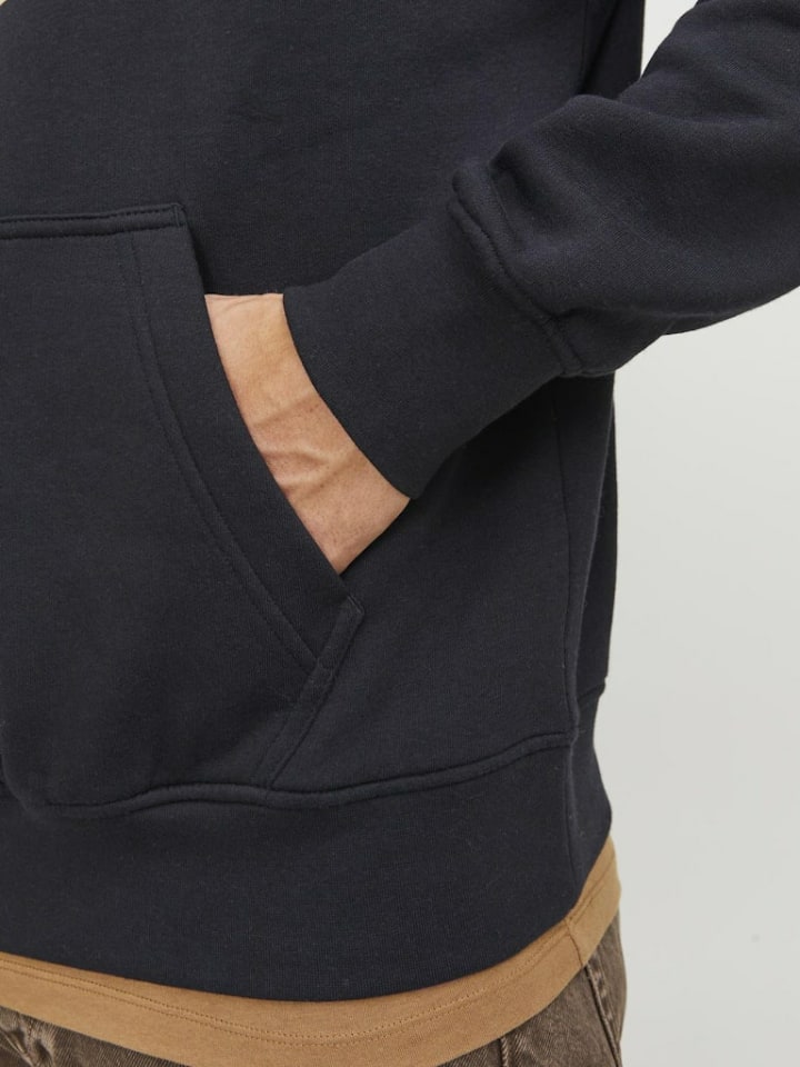 

Jack & Jones Мужская черная толстовка с капюшоном