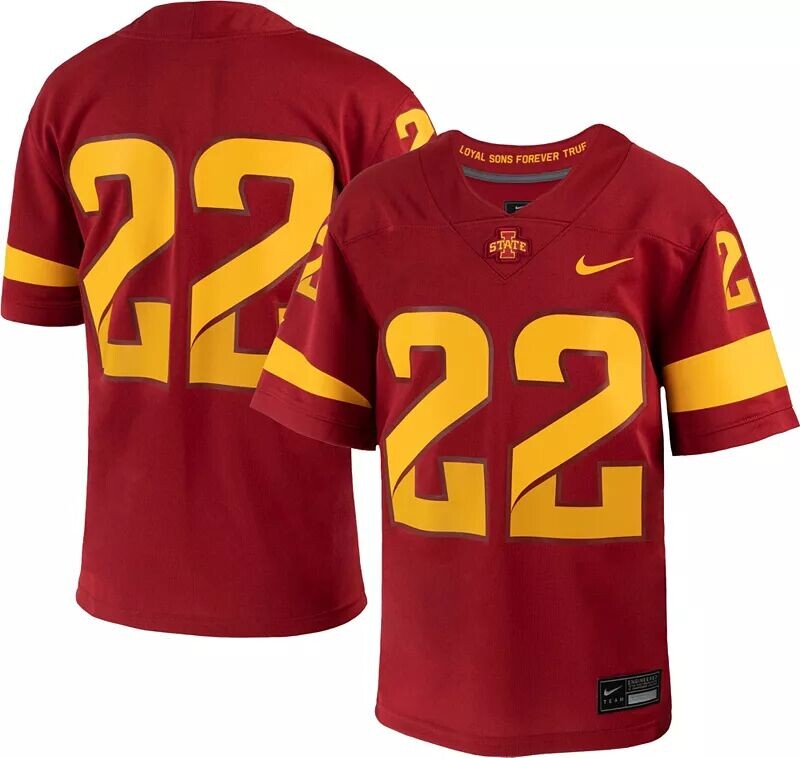 

Мужская футбольная майка Nike Iowa State Cyclones #22 Cardinal Untouchable Game