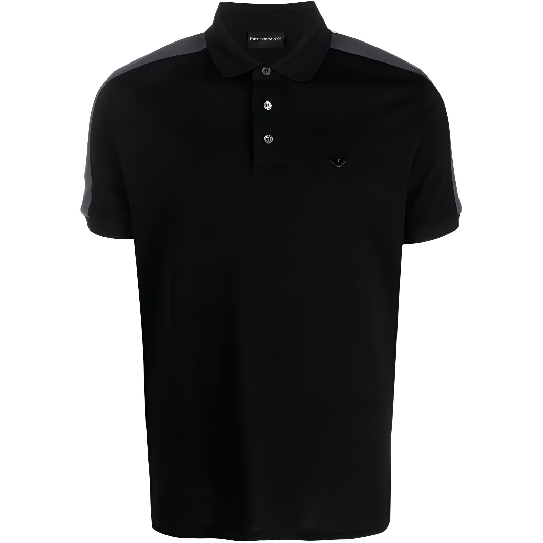 

EMPORIO ARMANI Мужская черная поло, Черный, EMPORIO ARMANI Мужская черная поло
