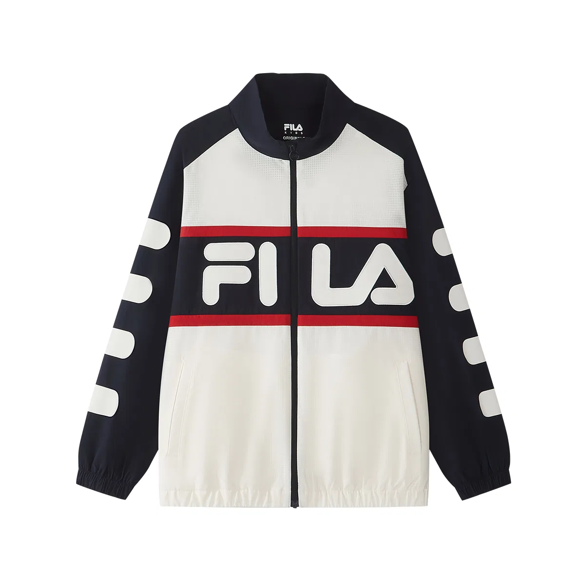 Куртка FILA KIDS с воротником-стойкой облачно-белая