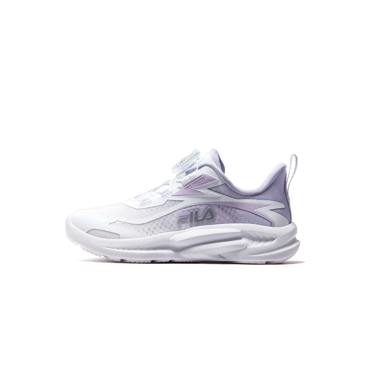 Кроссовки FILA Performance FPF Fabric Cushioning Breathable Running Shoes White/Heather Purple Kids' FILA KIDS, FILA White/Heather Purple