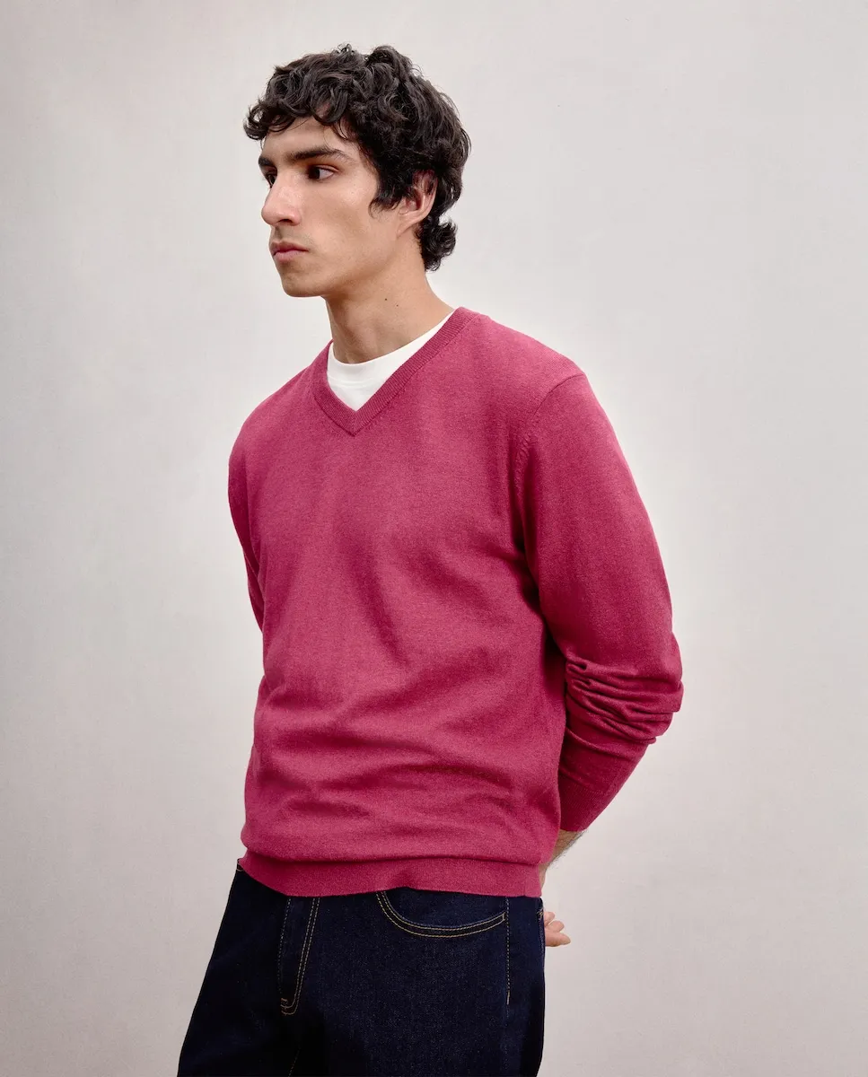 

Мужской свитер с V-образным вырезом Dustin, фуксия