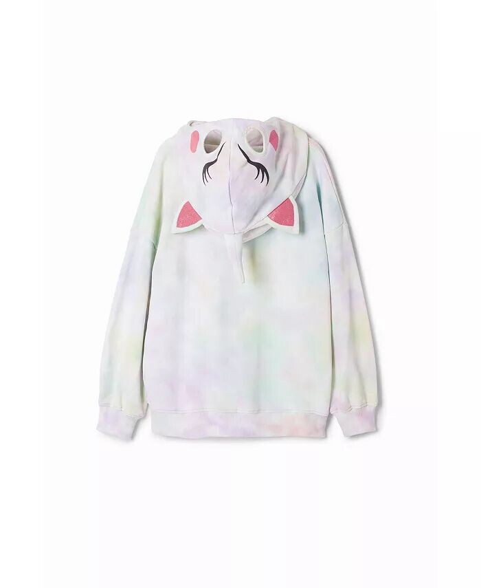

Толстовка с капюшоном Tie-Dye Unicorn для девочек Desigual, мультиколор