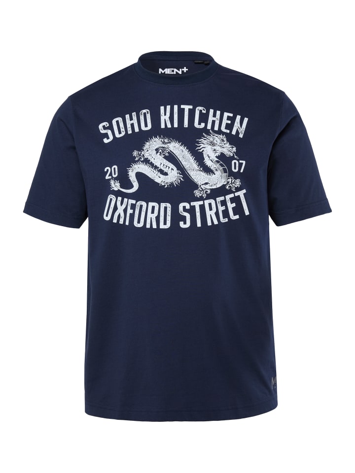 

Футболка с короткими рукавами темно-синего цвета Men Plus, Синий, Футболка с короткими рукавами темно-синего цвета Men Plus