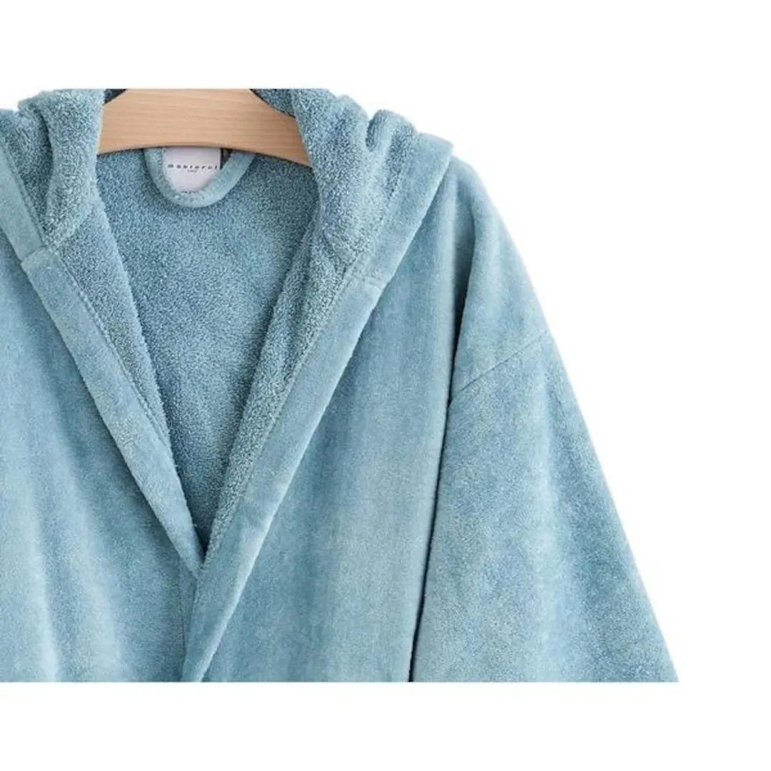 

Халат с капюшоном хлопок 450гр/м2 Velvet Manterol, светло-зеленый