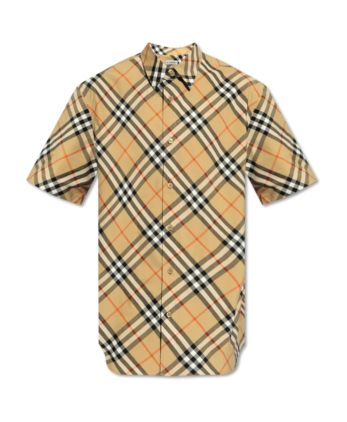 

Клетчатой рубашке Burberry, бежевый