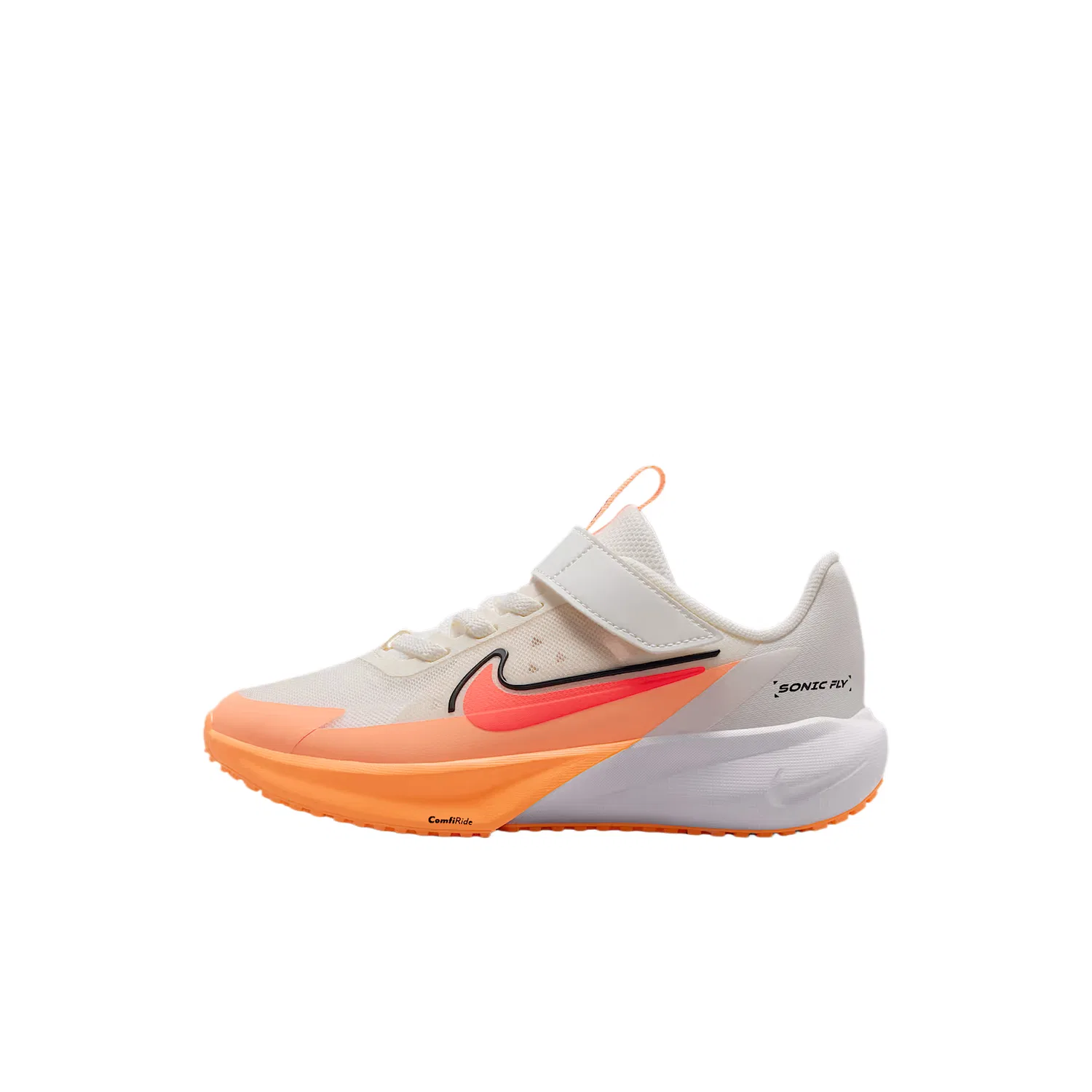 Детские кроссовки SONIC FLY Mesh Breathable Low top для бега, на возраст 3–7 лет Nike, Sail White/Orange Pulse/Anthracite/Fiery Lava
