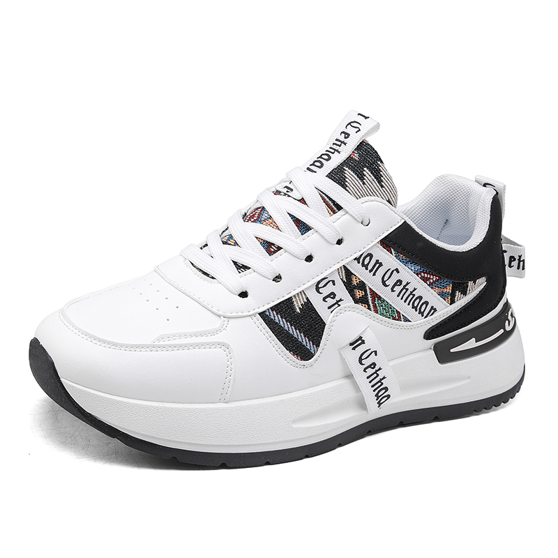 

Boogie Bear Амортизирующие, износостойкие, дышащие, легкие, увеличивающие рост низкие кеды мужские бело-черные, цвет White Black