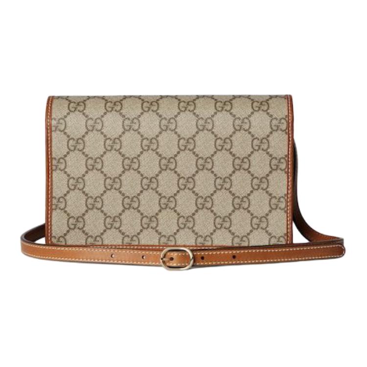 Миниатюрная наплечная сумка Gucci из лакированного полотна — фото 4