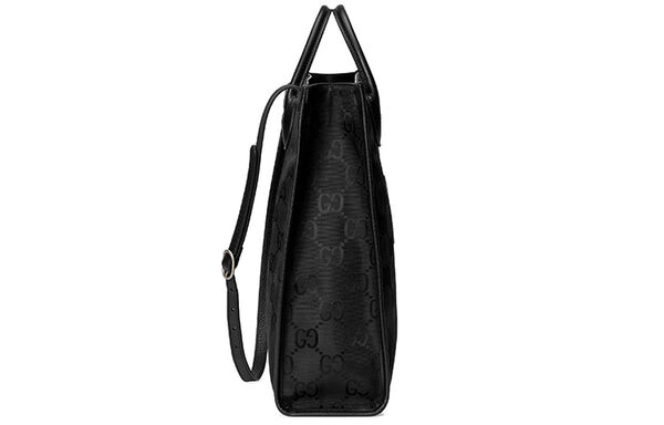 Сумка off the grid otg environmental friendly series logo leather logo nylon large capacity handbag black Gucci, черный — фото 4