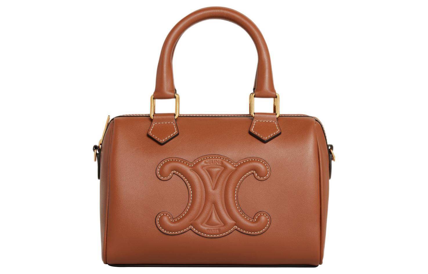 

Сумка Cuir Triomphe из гладкой телячьей кожи, малая, женская, Tawny CELINE, basic set (bag+dust bag)