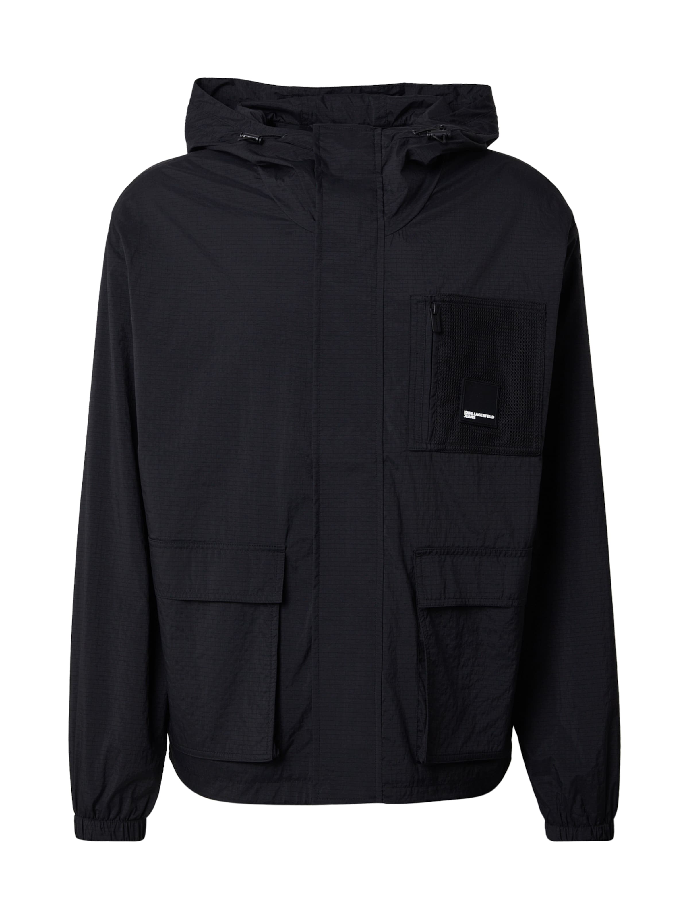 

KARL LAGERFELD JEANS Куртка межсезонная 'Utility' в черном цвете