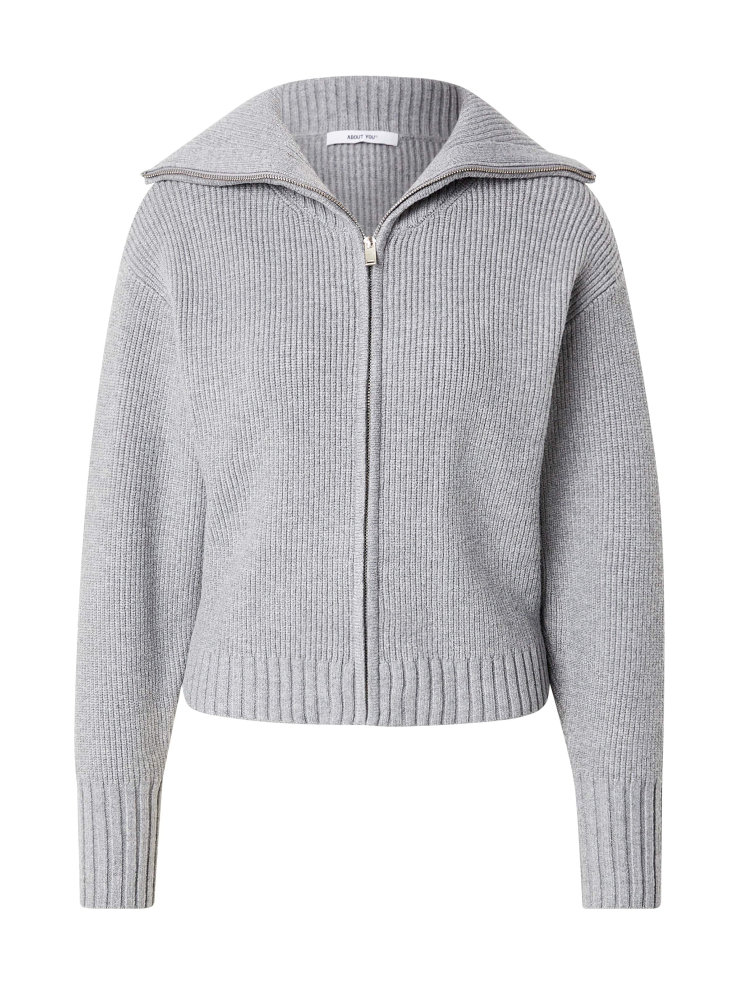 

ABOUT YOU Кардиган 'Mara' в крапинку, цвет Mottled Grey