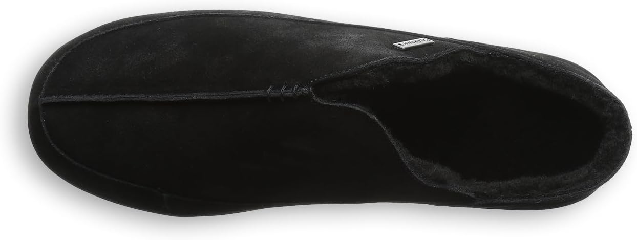 Мужские тапочки BEARPAW Bruce, Мужская классическая замша, Мужские слипоны, Удобная повседневная обувь, черный — фото 4