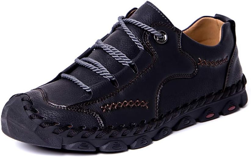 

Мужские винтажные кожаные кроссовки BIFINI, ручная работа, с шнуровкой, повседневные, на плоской подошве, для улицы, черный