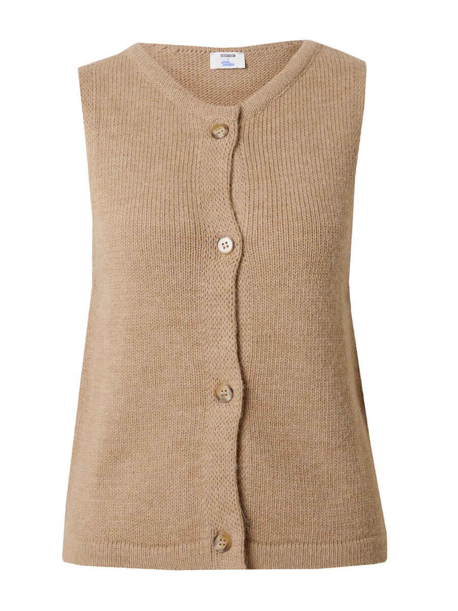 

Вязаный кардиган ABOUT YOU x Emili Sindlev Knitted Vest Juli, светло-коричневый