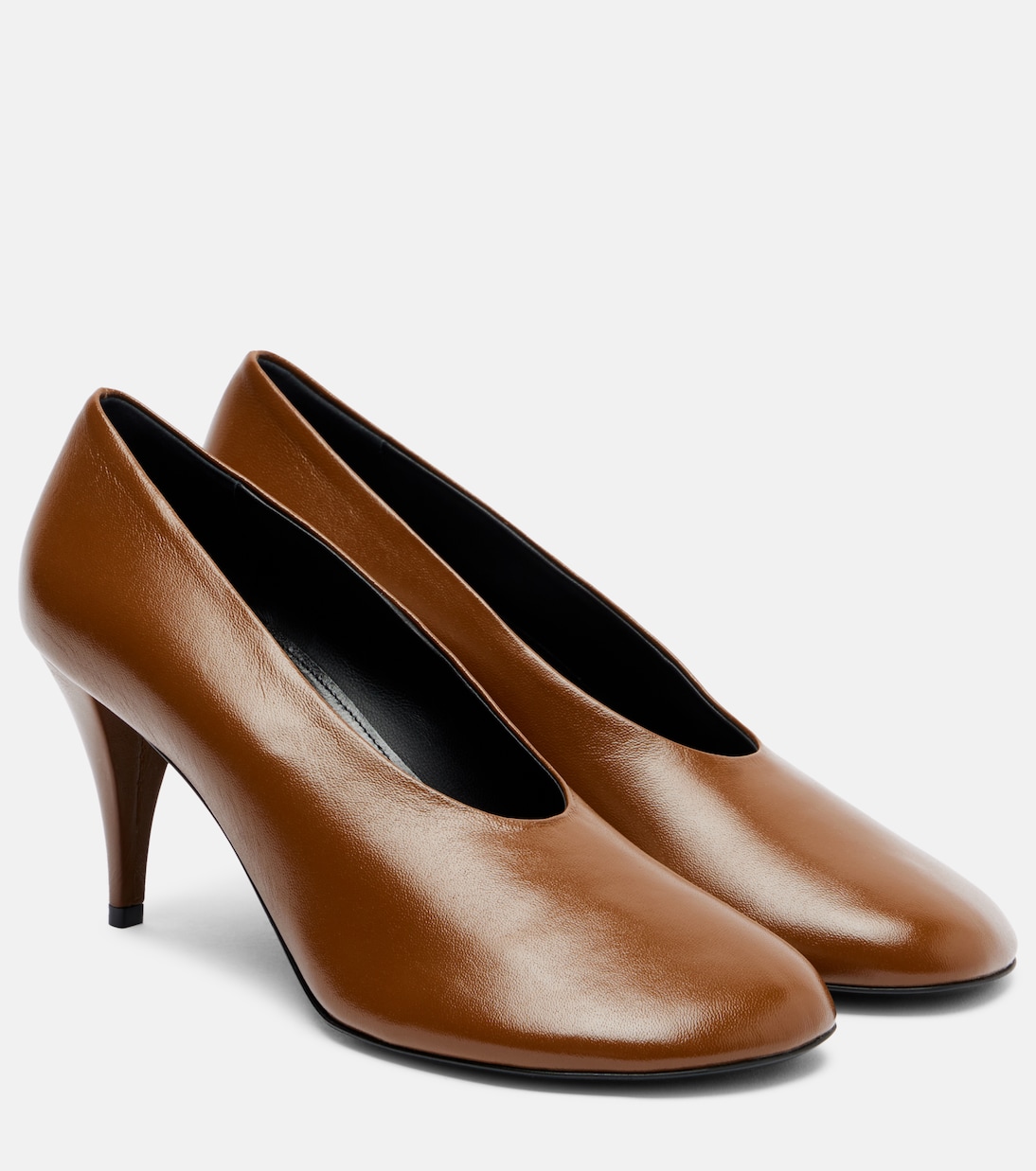 Туфли-лодочки из кожи для перчаток Proenza Schouler, Mud