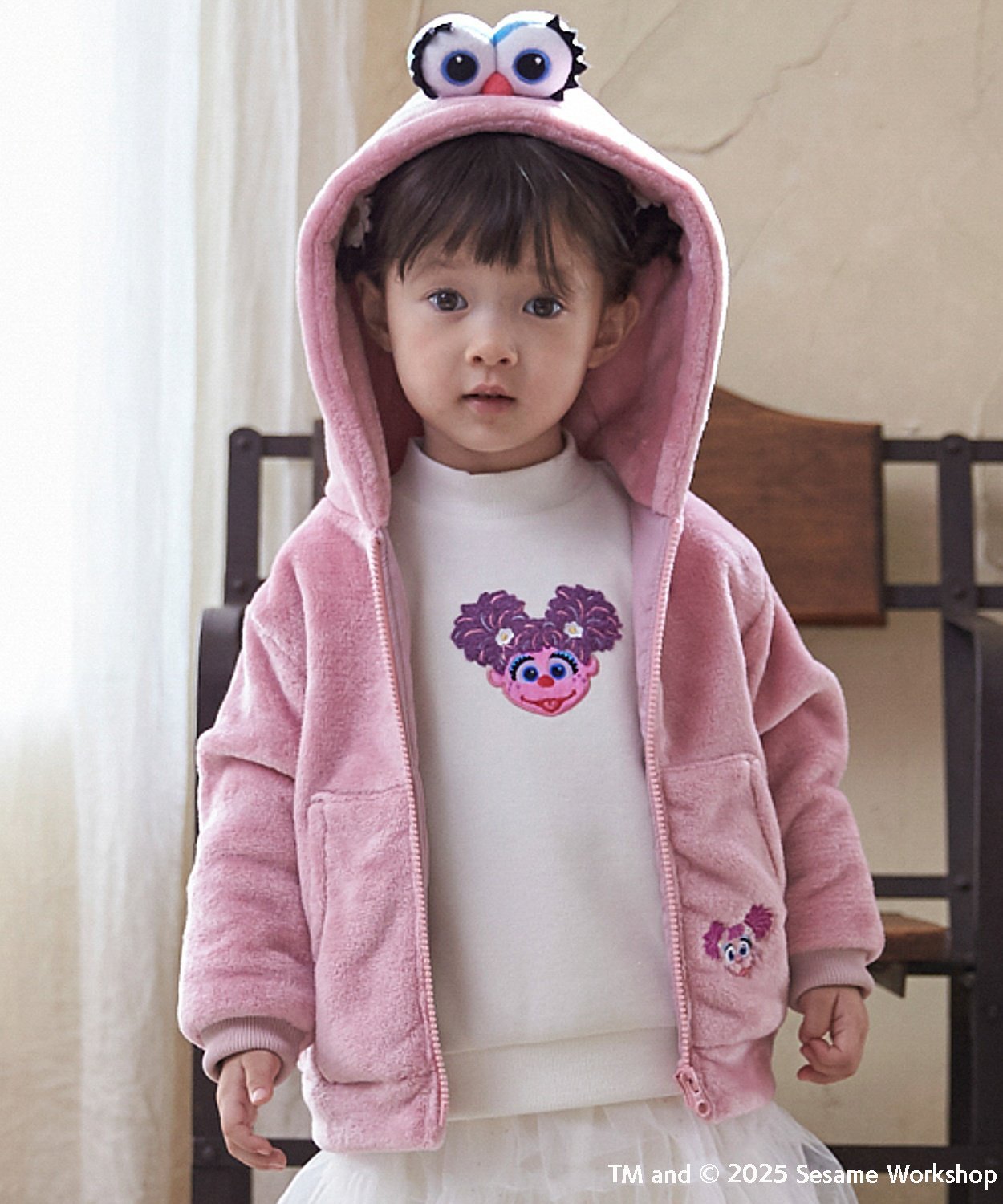 Пушистая толстовка Petit main, Pink