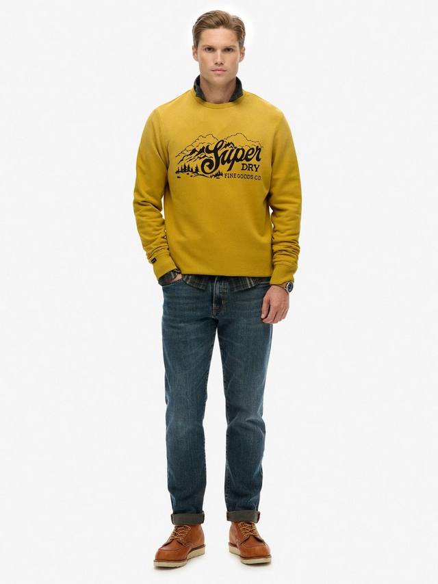 Хлопковый лоу-фай свитшот Relaxed для отдыха на природе Superdry, Oil Yellow — фото 3