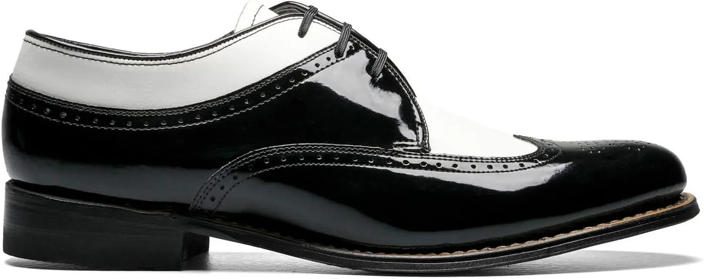 Мужские туфли Stacy Adams Dayton Ostrich Oxford, белый/черный — фото 3