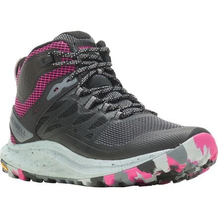 

Водонепроницаемые походные ботинки Antora 3 Mid женские Merrell, цвет Black/Fuchsia