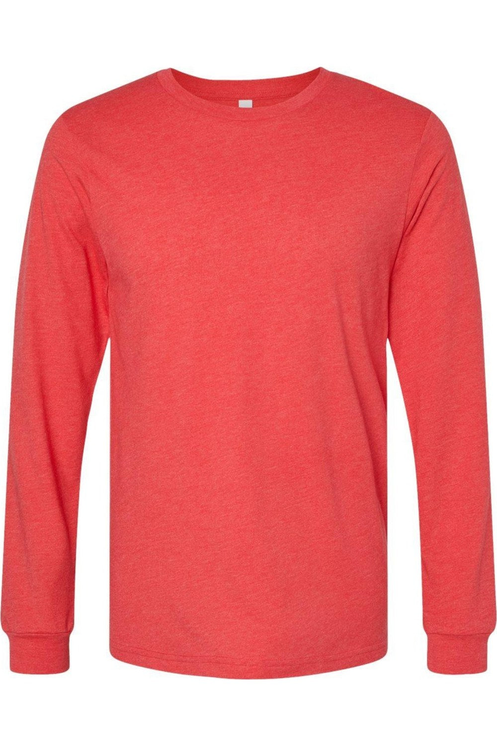 

Футболка с длинным рукавом BELLA + CANVAS Heather CVC, цвет heather red
