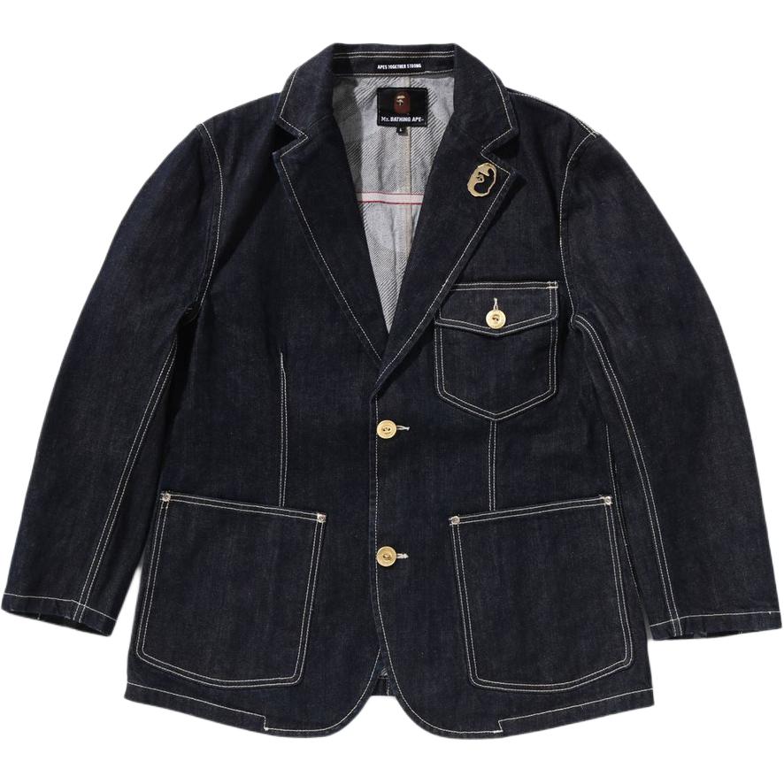 

A BATHING APE Джинсовая куртка мужская черная, Marine Blue