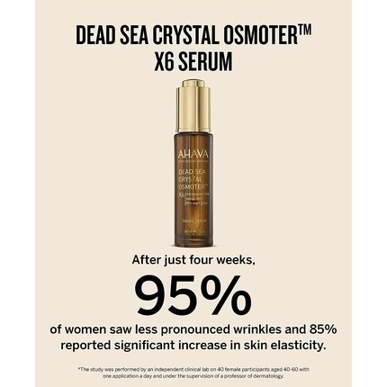 Сыворотка Ahava — Кристаллы Мертвого моря Osmoter X6 для лица Натуральная против старения и уменьшения, 30 мл — фото 2