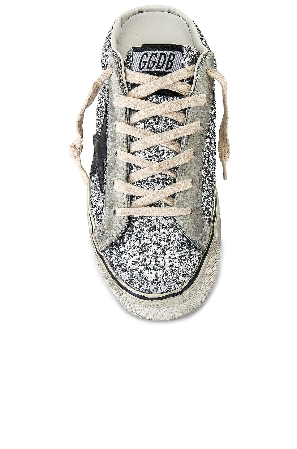 Кроссовки Golden Goose Superstar, цвет Silver, Ice, & Black — фото 4