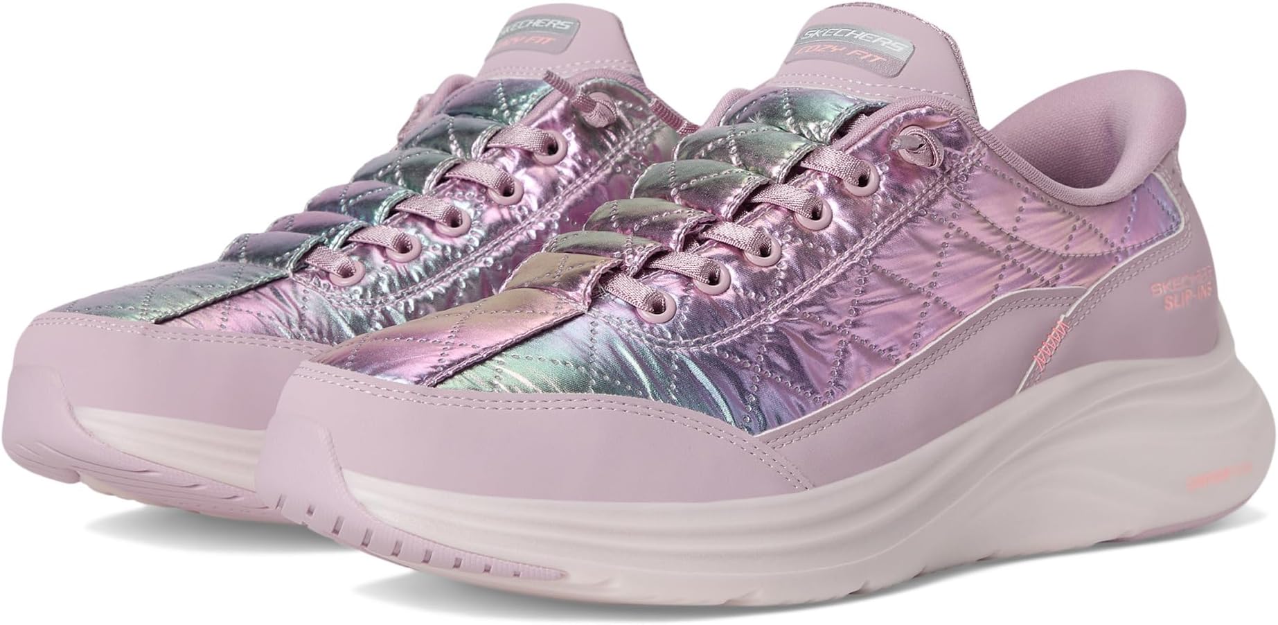 Кроссовки SKECHERS Contour Foam - Cozy Fit Shining Pearl Hands Free Slip-Ins, Lavender Multi