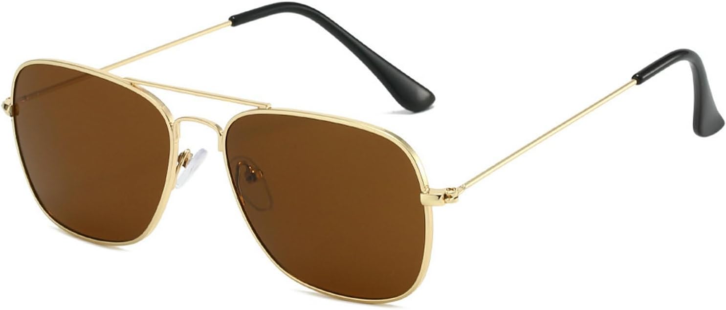 

Классические солнцезащитные очки-пилот для мужчин, металлические, черные, роскошные, квадратной формы, модные мужские очки для вождения, отдыха, с защитой от УФ-излучения UV400 mincl, C4