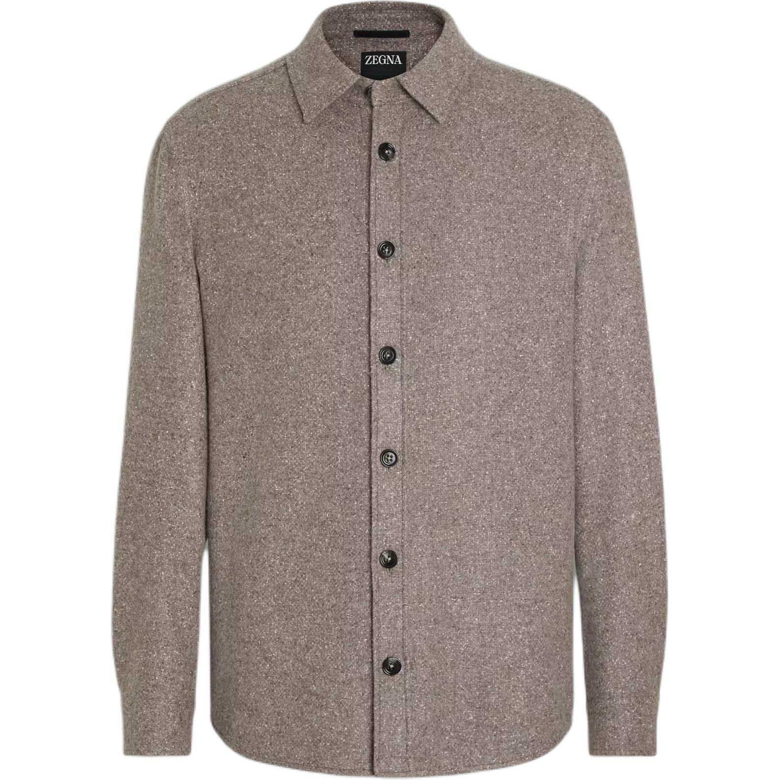 

Рубашка из кашемира и шелка Ermenegildo Zegna, коричневый