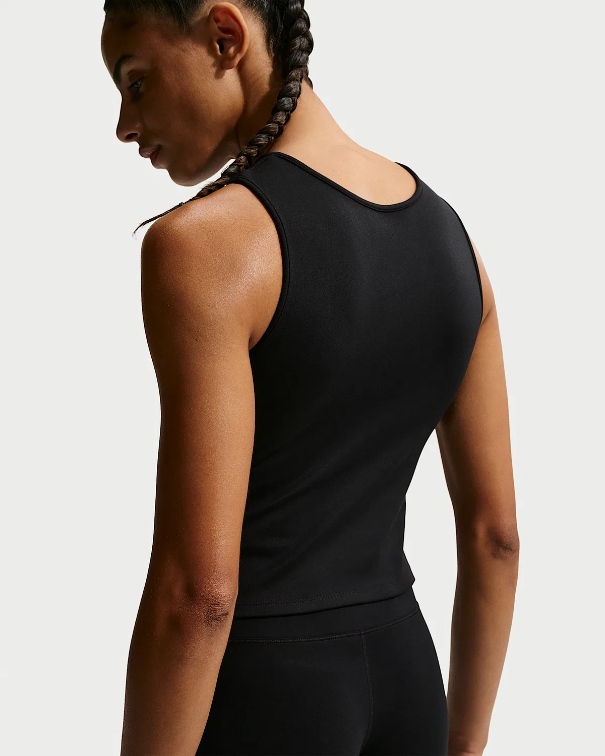 Женский топ-майка Nike One Dri-FIT, Black/White — фото 2