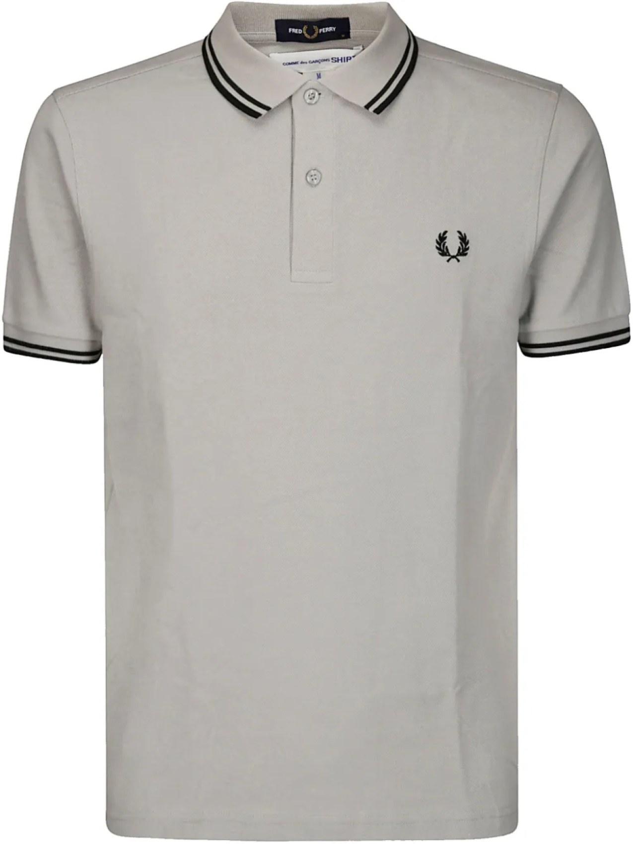 

Comme Des Garçons Shirt x рубашка-поло Fred Perry с вышитым логотипом, серый