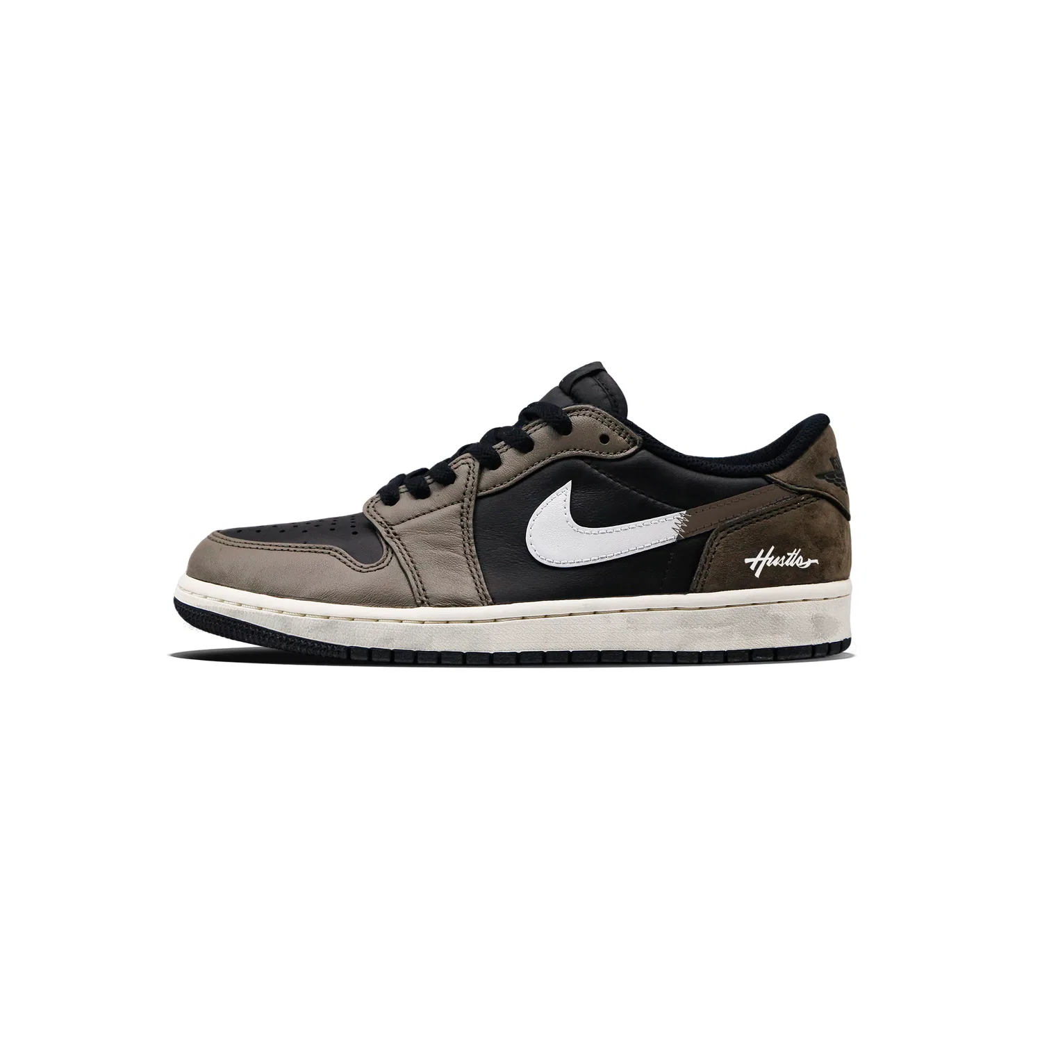 Кроссовки для скейтбординга Air 1 Taupe Abrasion Resistant Low top Kids' Olive Green для подростков Jordan