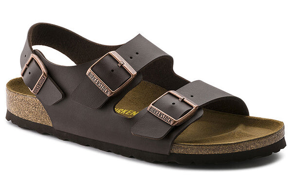Тапочки milano birko-flor sandals 'dark brown' Birkenstock, коричневый — фото 3