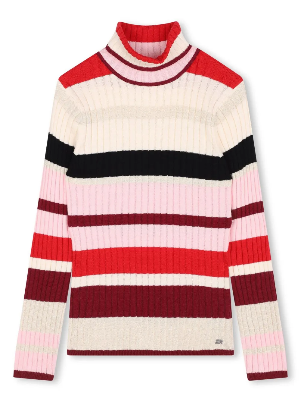 

Полосатый джемпер в рубчик SONIA RYKIEL ENFANT, красный